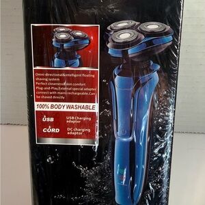 Electric Shaver with USB Charging - Blue Model V3368
